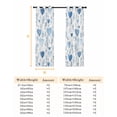 thumbnail image 6 of Valentine's Day Blue Blackout Curtains for Bedroom, Spring Love Leaves Botanical Thermal Insulated Kitchen Drapes with Grommets, Light Blocking Window Treatment, 2 Panels 42" x 45", 6 of 7
