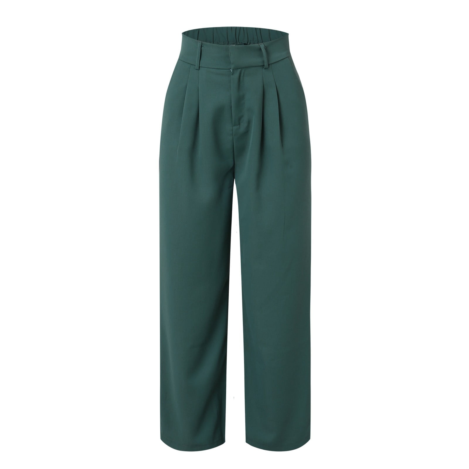 Womens Pants Boot Cut Dress Pants for Women Business Casual High Waist Wide Leg Pants for Women Casual Palazzo Pants Office Adult Female Clothes Green
