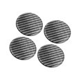 thumbnail image 1 of Unique Bargains 60mm Car Wheel Center Hub Cap Sticker Emblem Badge Carbon Fiber Pattern 4pcs, 1 of 2