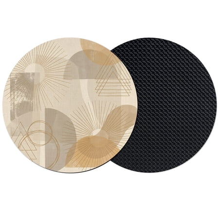 Boho Coasters Set of 2 Absorbent Coasters for Drinks Modern Middle Century Minimalist Abstract Sun Coaster for Desk Coffee Table Protection Home Decor House Warming Gifts 4