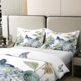 thumbnail image 3 of 100% Organic Cotton Butterfly Twin Duvet Cover Teens,Hydrangea Comforter Cover,Watercolour Ombre Flowers Bedding Set,Mountain Tropical Botanical Bed Set With Zipper Closure, 3 of 6
