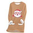 thumbnail image 1 of WEAIXIMIUNG Chandails en Molleton pour Femmes Sans Capuche Manches Longues Col Rond Poche Rembourré Pull Chaud, 1 of 5