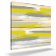 thumbnail image 2 of Yellow Grey Lines Framed Canvas Wall Art, Abstract Mottled Paints Graffiti Texture Wall Art Painting for Living Room Bedroom Home Decor, 8”x8”, Office Artwork Print, 2 of 9