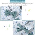 thumbnail image 3 of WESIDOM Baby Boy Clothes Suit 0-24M Infant Gentleman Wedding Outfit, Shirt+Bowtie+Beret+Suspender Pants Clothing Set, 3 of 17