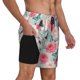 thumbnail image 2 of Balery Roses and Butterflies Bañador para hombre, shorts de playa de secado rápido con entrepierna y forro de compresión-Small, 2 of 6