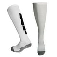 thumbnail image 2 of Avrnliq Cotton Soccer Knee-High Socks Moisture-Wicking - White Unisex Youth Size 140, Reinforced Toe & Heel, 1 Pair for Soccer Games & Training,Size 6-13T, 2 of 3