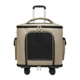 thumbnail image 4 of Transportín para Gatos Carrito de Viaje Mochila con Ruedas Bolsa Transportadora Caja Portátil Plegable con Ruedas Suaves Adecuado para Perros Pequeño Caqui, 4 of 8
