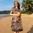 thumbnail image 4 of Kdxio Cute Anemone Fish Pattern Summer Dresses for Women Casual Tshirt Short Sleeve Floral Sundress Beach Cover Ups with Pockets, 4 of 6