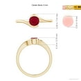 thumbnail image 6 of ANGARA Natural Semi Bezel-Set Solitaire Round Ruby Bypass Ring in 14K Yellow Gold for Women (Size-5mm) | July Birthstone, Birthday, Anniversary, Jewelry Gift for Women | Natural Ruby Ring, 6 of 10