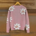 thumbnail image 6 of Uaswgudfs Women's Floral Printed Cardigan Long Sleeve Button-Front Crew Neck Casual Fashion Outerwear - Spring Summer Trendy Sweater, 6 of 6