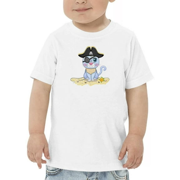 Sweet Pirate Cat W Eyepatch T-Shirt Toddler -Image by Shutterstock, 5 Toddler