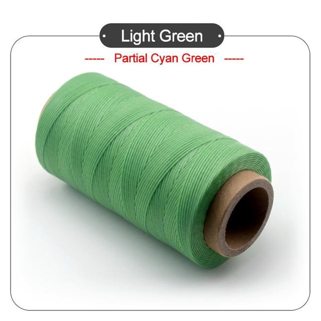 BUYISI 1.0Mm 70M Round Waxed Thread For Leather Craft Sewing Diy Jewelry Handmade Braided Polyester Cord Wax Coated Strand Strings Light Green