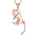 thumbnail image 2 of Personalize Stainless Steel Cute Cat Urn Pendant Necklace for Cremation Ashes Holder Necklace for Ashes Pet Memorial Jewelry, 2 of 8