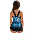 thumbnail image 2 of Uourmeti Girls' Lightning Horse Fantasy Print Skirted One-Piece Swimsuit - Quick Dry, Stretchy Swim Dress for Beach, Pool & Summer Vacations, 2 of 8