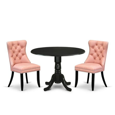 East West Furniture 3 Piece Kitchen Table & Chairs Set