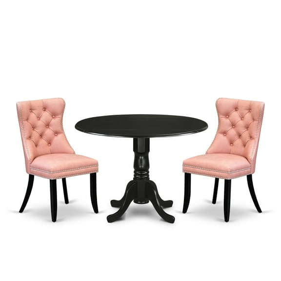 East West Furniture 3 Piece Kitchen Table & Chairs Set