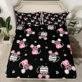 thumbnail image 2 of Castle Fairy Child Kawaii Mouse 4 Pieces Queen Sheet Sets,Cartoon Animal Ultra Soft Flat Sheet,Geometric Stripes Queen Fitted Sheet,Luxury Bedroom Decor, 2 of 7
