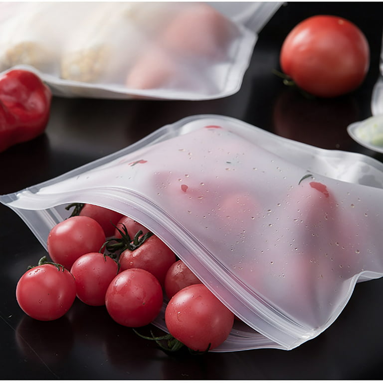 4pcs EVA Food Storage Bags, Reusable Silicone Freezer Fresh-Keeping Bag  Container, Refrigerator Sealed Storage Bags