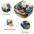 thumbnail image 3 of Sea Lion Mini Makeup Bag Period Pouch Small Toiletry Bag for Men Travel Makeup Travel Bag Pouch - Velvet, Sponge, and Oxford Cloth Material - 4.7x6.6x6.6 in, 3 of 6
