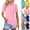 Pink, variant on HAJWOH Polo Shirts For Women Back to School Short Sleeve Collared Shirt Quick Dry Tennis Work Athletic School Uniform
