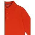 thumbnail image 3 of Smith's American Boys' Long Sleeve Pique Polo Color: orange Size: 18 - 20, 3 of 3