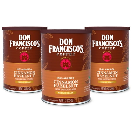 Don Francisco's Cinnamon Hazelnut Flavored Ground Coffee, 12-Ounce (Pack of (Best Cinnamon Rolls San Francisco)