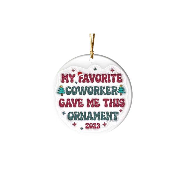Decoraciones de Árboles de Navidad, Colgante de Amistad de Acrílico Circular Personalizado, Interesantes Ornamentos de Vacaciones para Árboles de Navidad Puertas Mochilas, Decoración Del Hogar