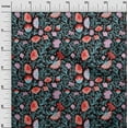 thumbnail image 2 of oneOone Cotton Jersey Black Fabric Leaves & Flower Floral Sewing Material Print Fabric By The Yard 58 Inch Wide, 2 of 4
