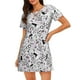 thumbnail image 1 of Fotbe Cowboy Bata de Dormir para Mujer con Estampado, Camisón de Algodón de Manga Corta, Ropa de Dormir Casual, 1 of 6