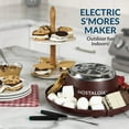 thumbnail image 3 of Nostalgia Indoor Smores Maker Smores Kit, Electric Smore Maker with 2 Marshmallows Roasting Forks, Brown, 3 of 7