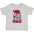 thumbnail image 3 of Inktastic Plaid Bear Wild and 1 with Arrow Boys or Girls Baby T-Shirt, 3 of 5