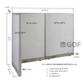 thumbnail image 2 of GOF L-shaped Freestanding Partition 30"D x 66"W x 60"H, Office Room Divider, Privacy Screen, Workstation Cubicle, 2 of 11
