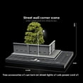 thumbnail image 3 of Diorama 1:64 Car Garage Model LED Lighting City Street Coner Parking Lot Scene Display Model, Car Garage Road Scene Model Display Case, Die-Cast Car Display Collection Storage Toys, 3 of 10