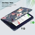 thumbnail image 4 of Folio Case for 6.8" Kindle Paperwhite (11th Generation 2021) ＆ Kindle Paperwhite Signature Edition - Book Style Vegan Leather Shockproof Cover Auto Sleep/Wake, Blooming Hibiscus, 4 of 7