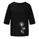 thumbnail image 4 of Blusas de Manga Corta para las Mujeres Impresas Cuello Redondo Camiseta Casual, Blusa de Algodón de Imitación para las Mujeres, 4 of 4