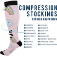 thumbnail image 4 of FREEAMG Rainbow Compression Socks for Men & Women Knee High Stockings for Running, Sport, Hiking & Travel, 4 of 7