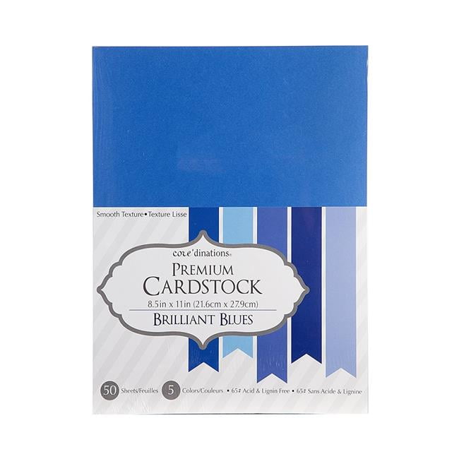 8.5 in. Core dinations Value Pack Cardstock Brilliant Blue Pack of 50