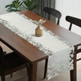 thumbnail image 4 of Table Runner Set of 6 for Dining Table, Ivory Table Linen, 14x108 inches - The Alois Collection - Home Decor, 4 of 8