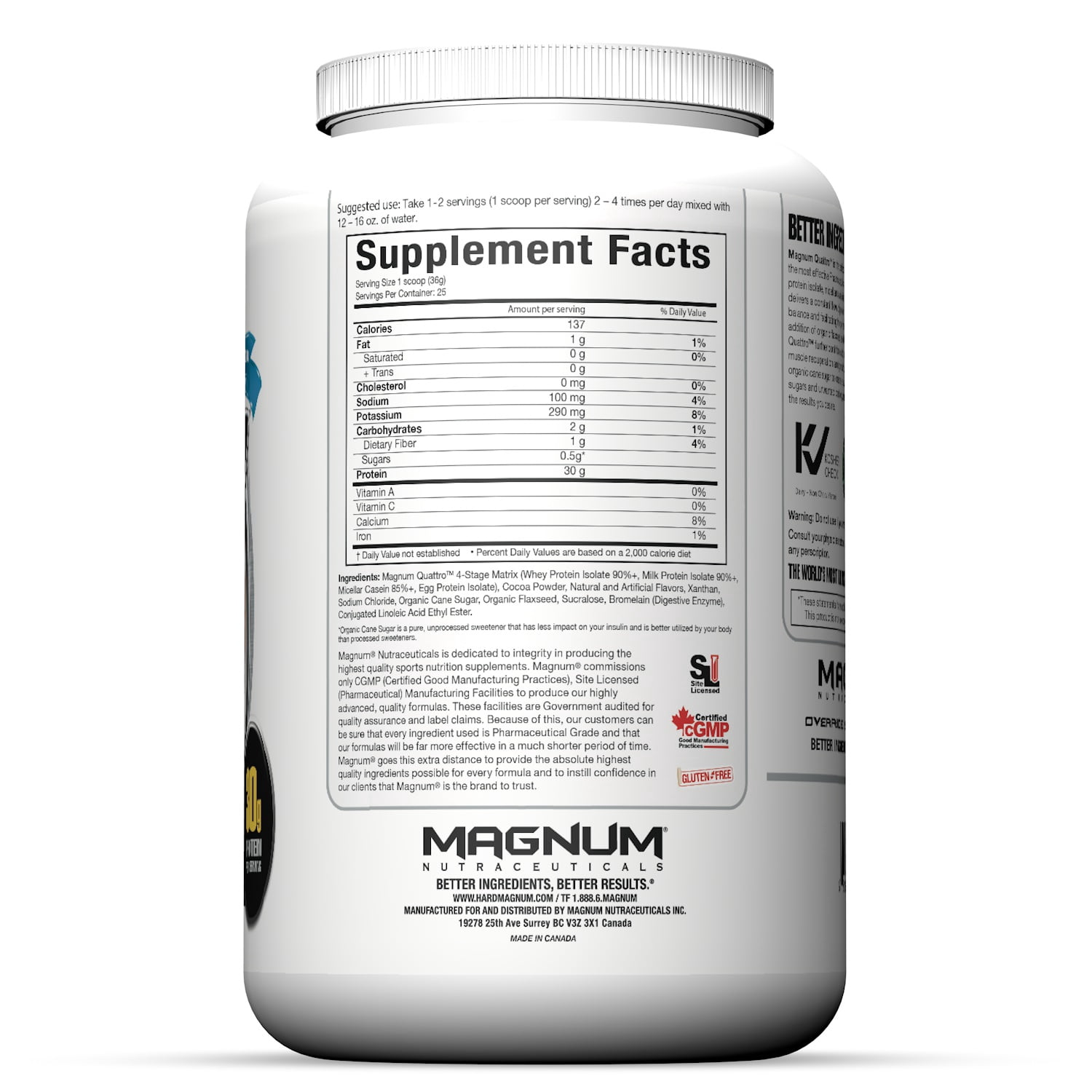 Magnum Nutraceuticals Quattro Protein Powder 2 lbs Chocolate Love