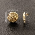 thumbnail image 2 of LoveBling 10K Yellow Gold Round Nugget Earrings (0.80" Diameter), 2 of 4