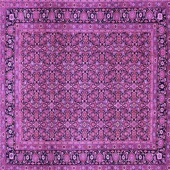 Ahgly Company Indoor Square Persian Purple Traditional Area Rugs, 4' Square