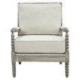 thumbnail image 3 of ACME Chaise d'Appoint en Tissu de Lin Beige et Chêne Gris, 3 of 6