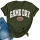 thumbnail image 2 of Karight Football Shirts for Women Game Day T Shirts Football Outfits Funny Graphic Tee Casual Short Sleeve Tee Shirts, 2 of 4