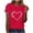 Red(New)B1, variant on PNTUTB Women's Fashion Valentine's Day Print Versatile Casual Loose Crew Neck Short Sleeve Red T Shirt