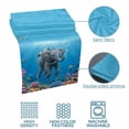 thumbnail image 5 of Funny Elephants Diving Bed Runner for King Size Bed, Seafloor Corals Fish Oceans Modern Soft Bedding Scarf Bedding Protector Slipcover Sofa Throw for Bedroom Hotel Guesthouse, 5 of 8