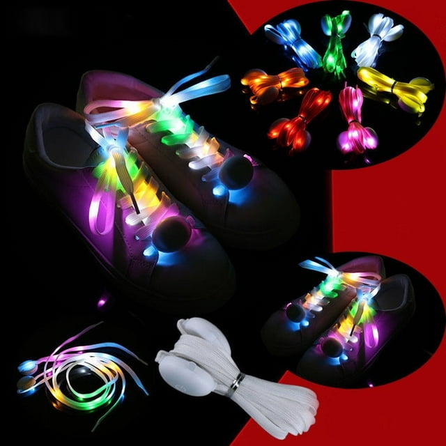 Nouveau LED Clignotant Lacets Lacets Platube Multi 5 Couleurs Éclairent Parti Lueur