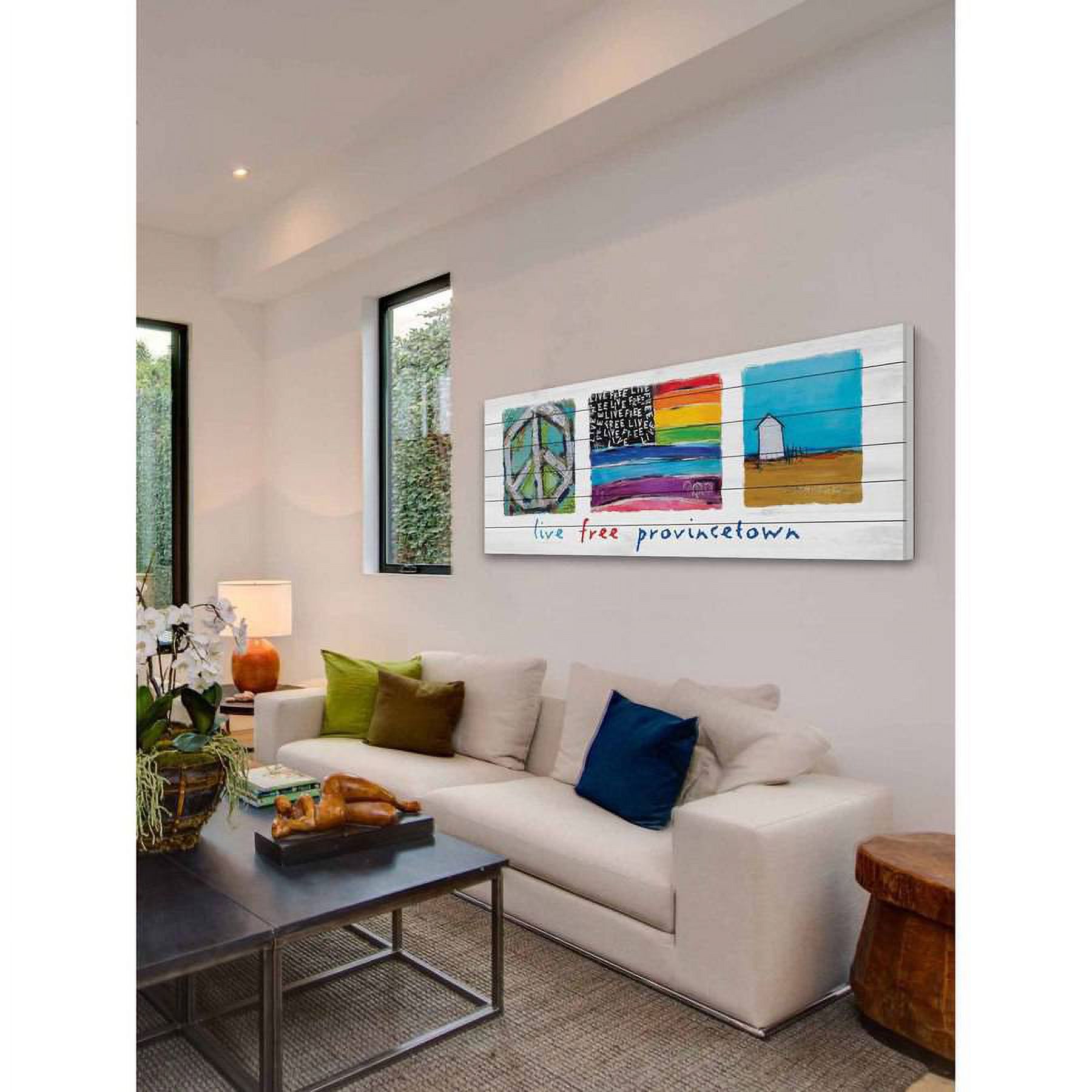 Marmont Hill "Live Free Provincetown" by Tori Campisi Painting Print on White Pine Wood