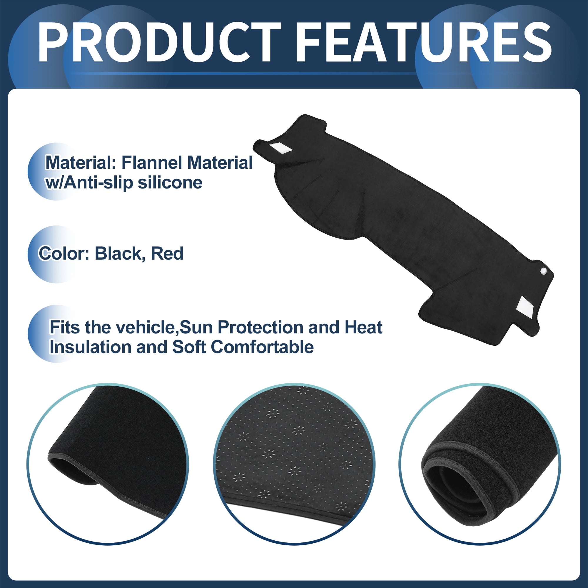 Unique Bargains Dash Cover Non-Slip Dashboard Carpet Mat for Subaru Outback 2005-2009