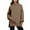 Brown—top, variant on Womens Oversized Sweatshirts Long Sleeve Mock Neck Pullover with Pockets Casual Solid Color Shirts Fashion Y2K Clothes