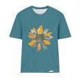 thumbnail image 4 of Tops Cortos para las Mujeres Blusas Impresas Manga Corta Cuello Redondo, Tops de Blusa para las Mujeres Primavera Verano Casual, 4 of 4